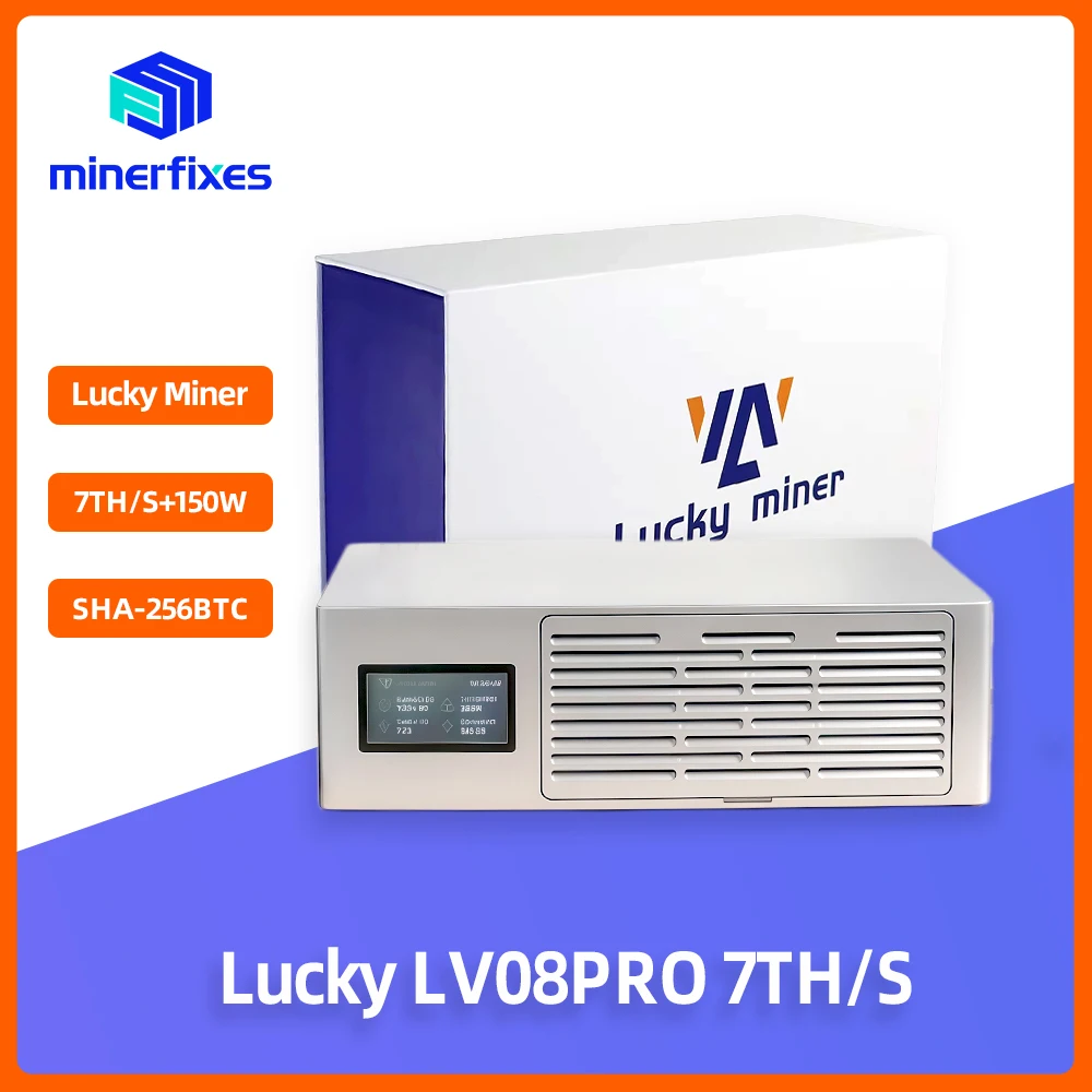 

Minerfixes 2026 New Lucky Miner LV08 Pro 7TH/s 150W Home Bitcoin Miner ASIC SHA256 BTC BCH BSV DGB Crypto Solo Mining Machine
