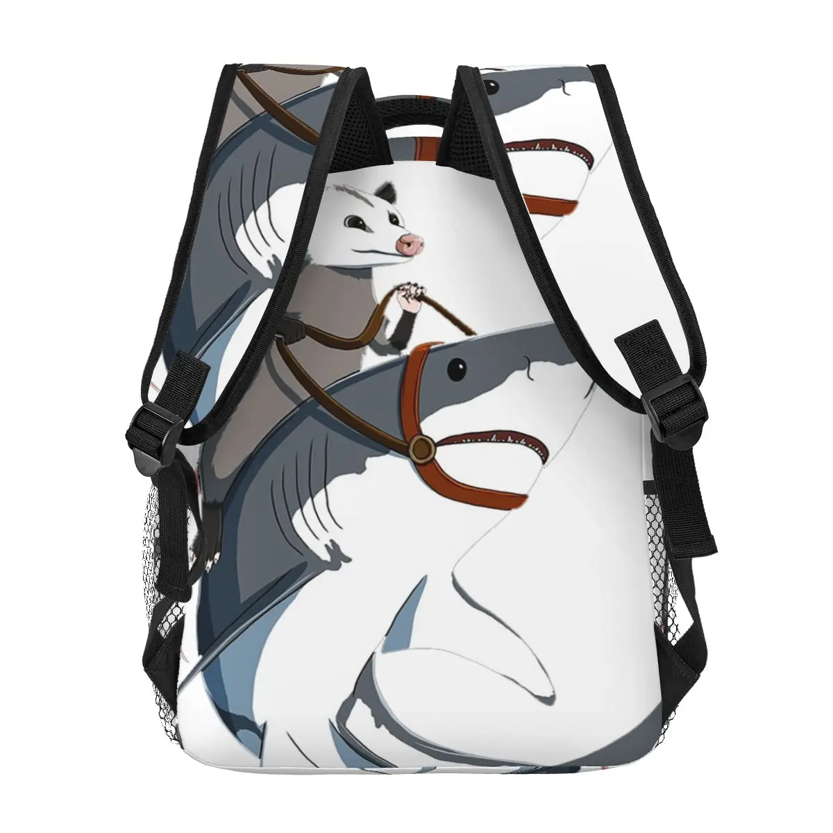 Opossum-mochila de tiburón para niños y niñas, morral escolar de dibujos animados, de viaje, de gran capacidad