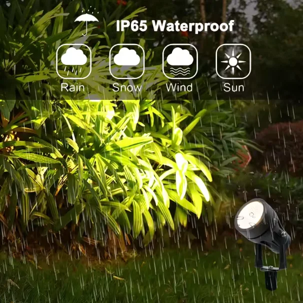 Outdoor Garden RGB Landscape Spotlight COB LED Spike Light 3W 5W 7W 10W 12V 110V 220V Adjustable Lighting for Garden