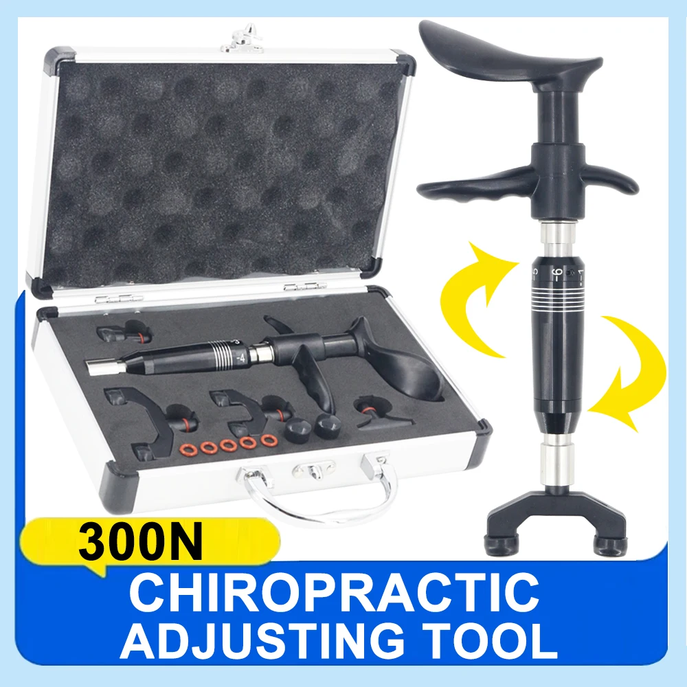 300N أداة ضبط العلاج بتقويم العمود الفقري 6 المستوى 4 رؤساء تحسين آلام المفاصل علاج الفقار دليل تدليك بندقية مجموعة المحمولة