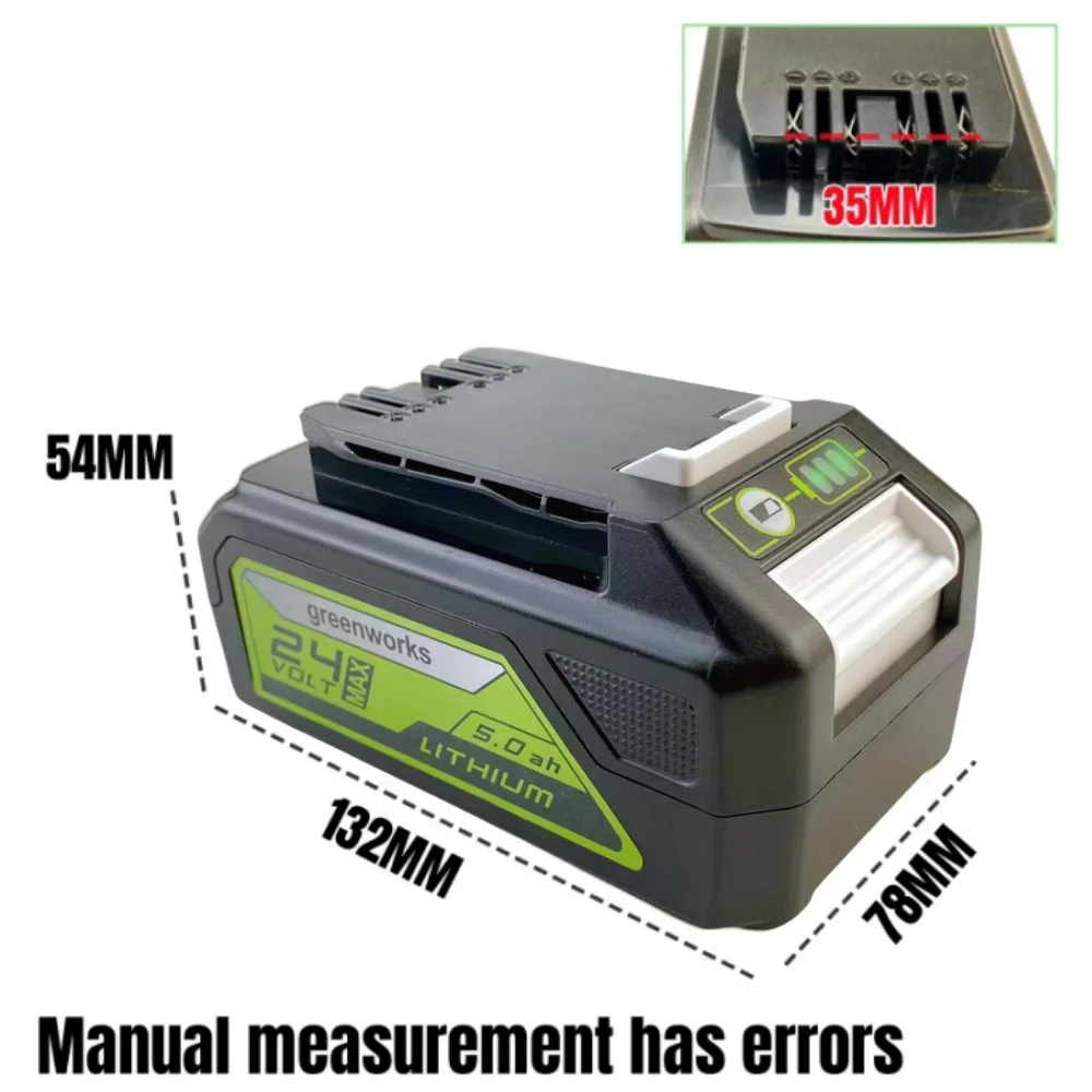 بطارية Greenworks الجديدة 24 فولت 8.0 أمبير في الساعة Greenworks مناسبة لأدوات Greenworks 24 فولت 48 فولت MO24B410 MO48L4211 HT24B210 21342