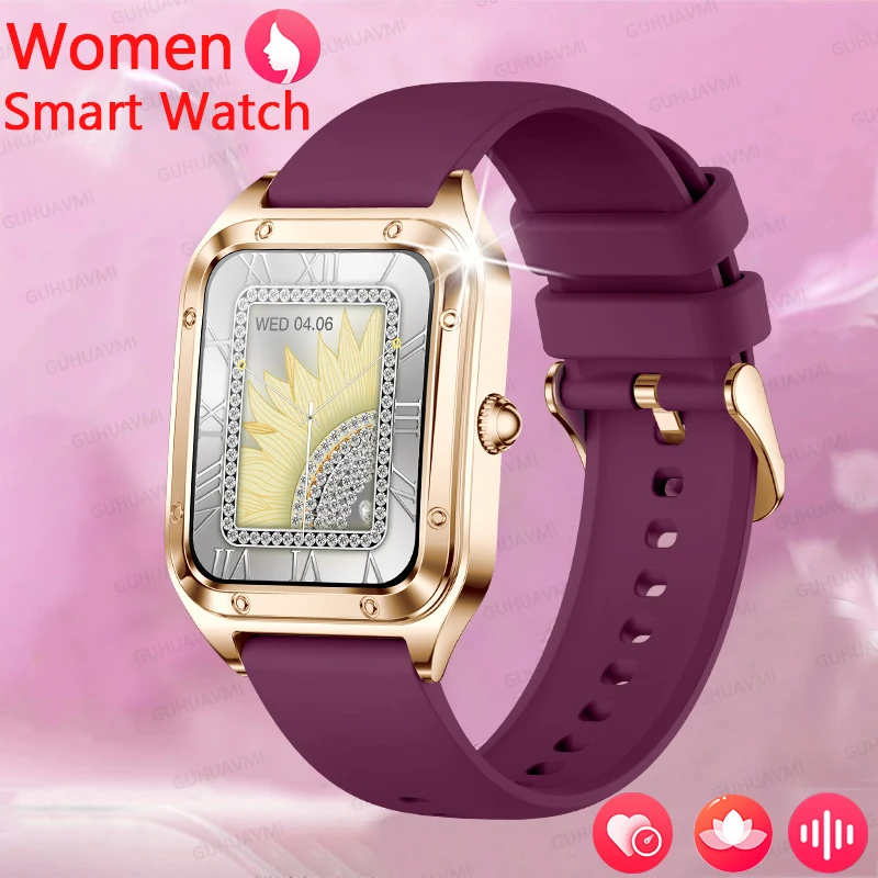 2024 New Fashion Bluetooth Call Smart Watch Women Physiologic Function Sports Bracelet Waterproof Custom Dial Smartwatch Ladies