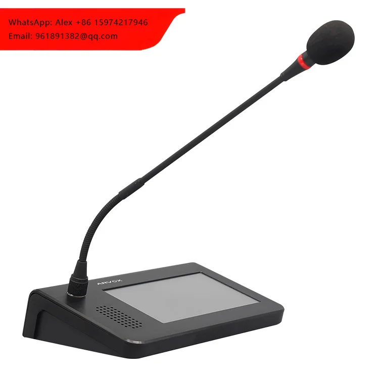 IP-8210PG 7 Inch Touch Screen Pa System Desktop Intercom Ip Network Remote Microphone
