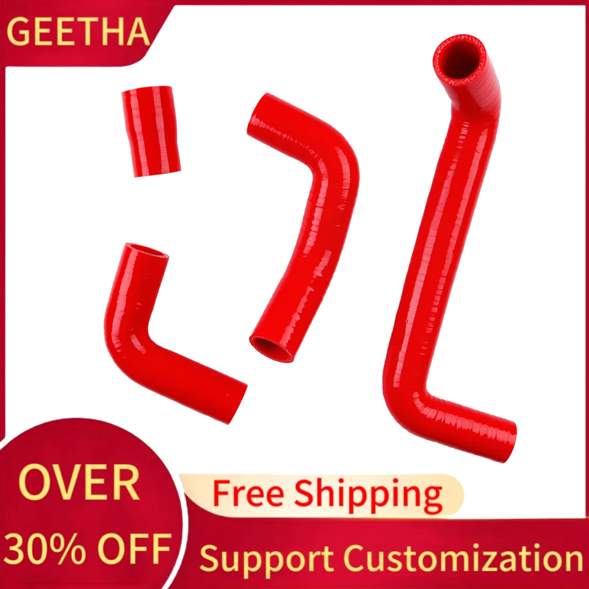 Silicone Radiator Water Hose Pipe Kit For Lada 2101 2102 2103 2104 2105 2106 2107 2101-1303025 1303090 1303010 1303092