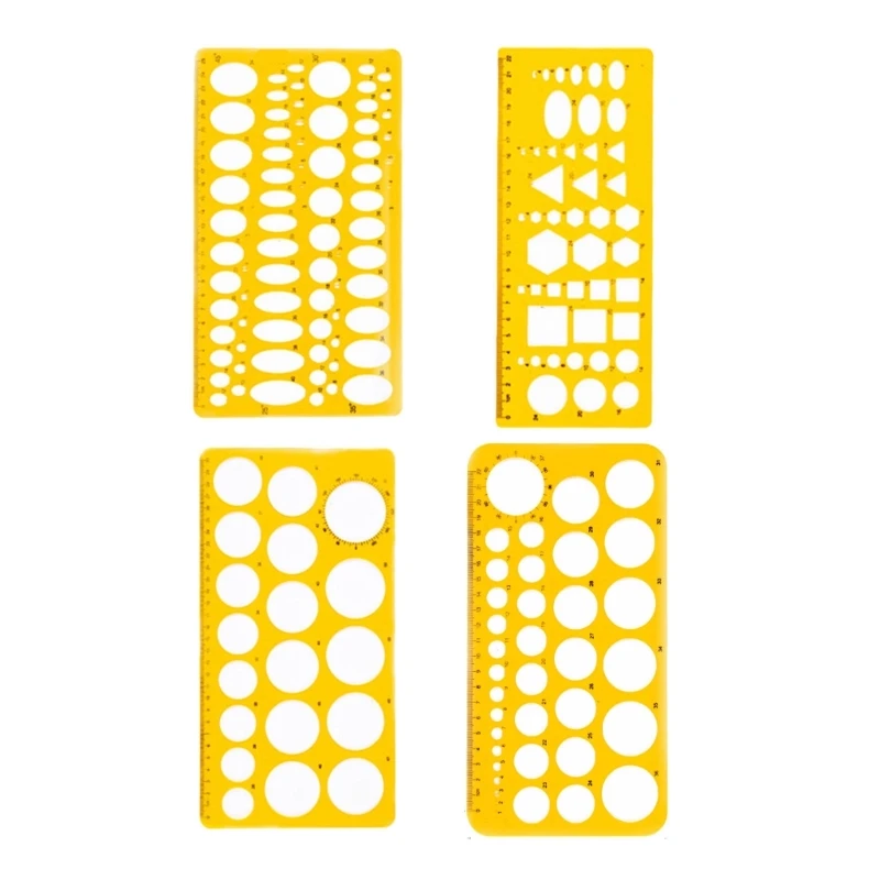 Multifunctional Geometric Stencils Ruler Circle Stencils Oval Stencils Geometric Templates Measuring Ruler for Drawing