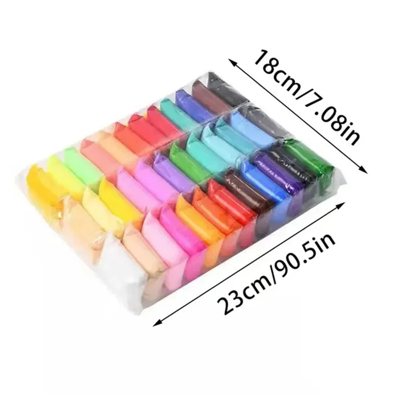12/24/36 pcs Colorful Super Light Clay DIY Toys Air Dry Polymer Modelling Clay with 3 Tools Soft Creative Educational Slime Kids