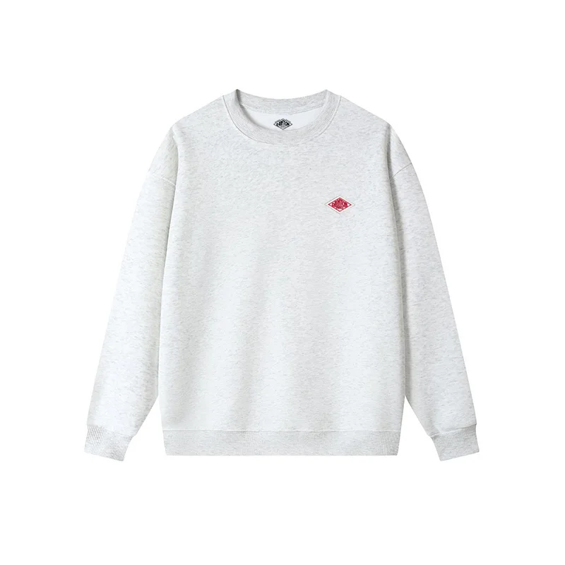 Sweat-shirt fin à manches longues pour hommes et femmes, survêtement en coton, col rond, même marque de broderie, importé vers le Japon, automne, 2024