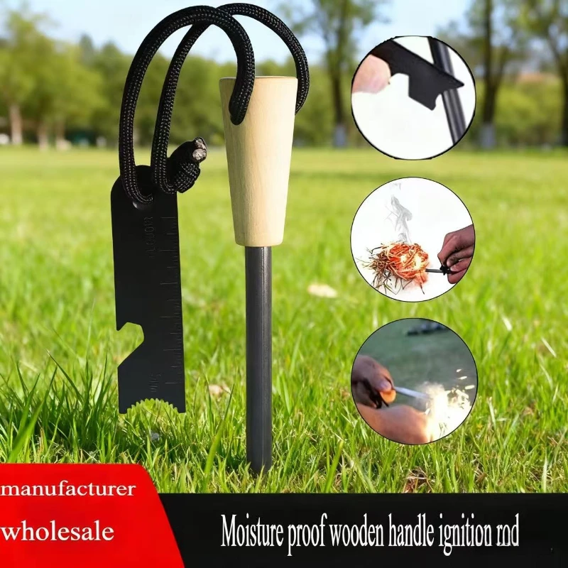 

Bear Grylls Survival Starter Magnesium Flint Rod Portable Firesteel Emergency Set for Camping Hiking - Firelighter and Smoking