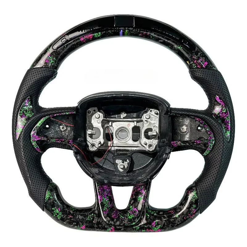 Colorful Forged Carbon Steering Wheel for  Charger 2008-2019 2020 2021 with LED Sporty Car Racing