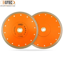 BGTEC 2pcs Dia175/200/230/250/300/350mm Diamond X Mesh Turbo Cutting Disc Bore 25.4mm Hot Pressed Saw Blade Cut Marble Ceramic