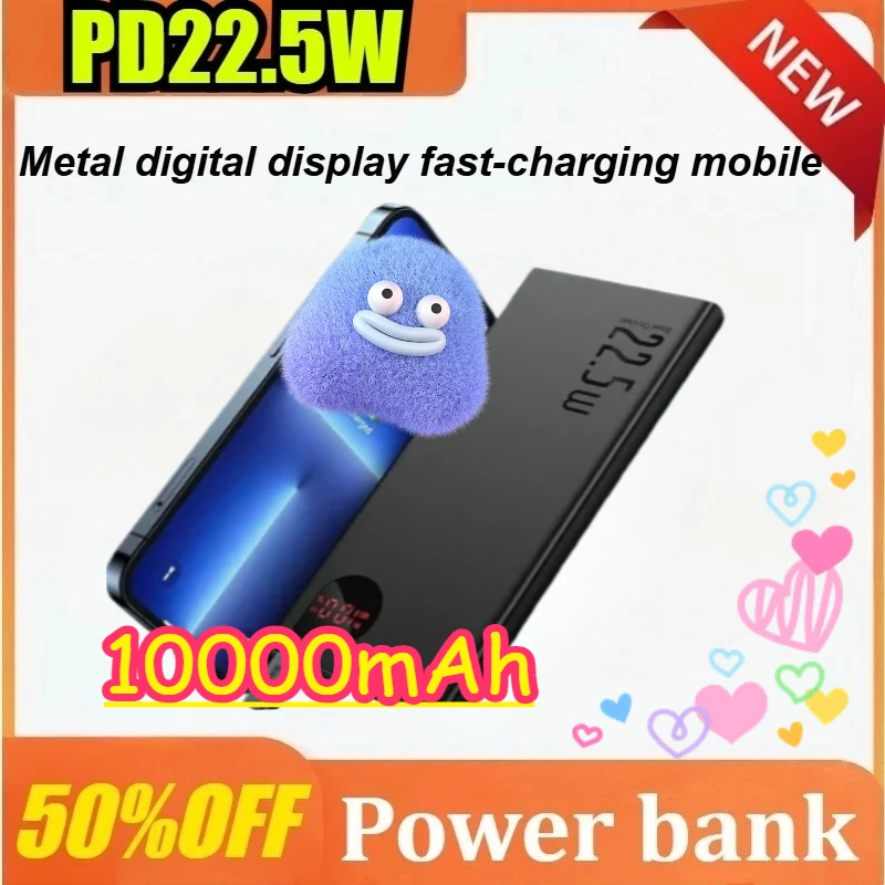 

PD22.5W Power Bank 10000mAh Portable Fast Charging Powerbank Type C PD Qucik Charge External Battery Charger for IPhone 17