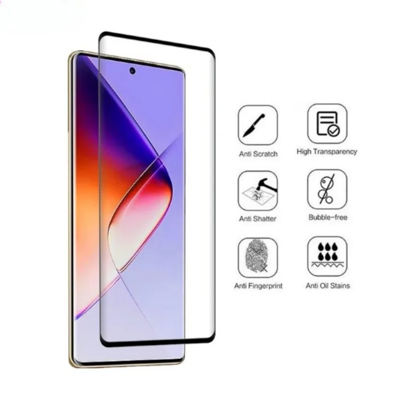 2+2 For Infinix Note 40 pro Note 40pro plus Screen Curved Glass Shockproof Anti-Scratch For Note 40 pro Soft Fiber Lens film