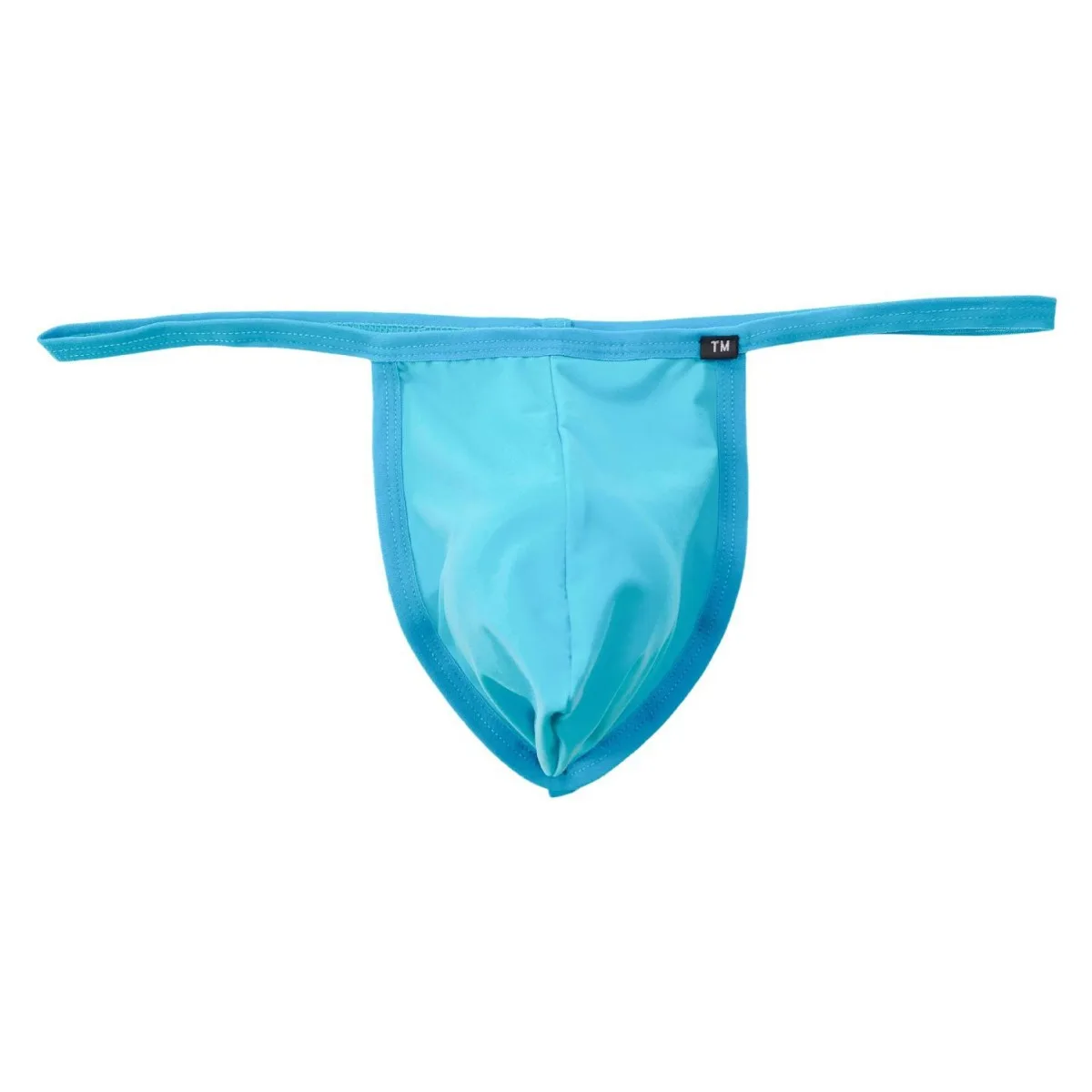 

Sexy Men's Ice Silk T-back Thong Low-rise High Elastic U Convex Pouch Thin String Panties Ice Silk G-string