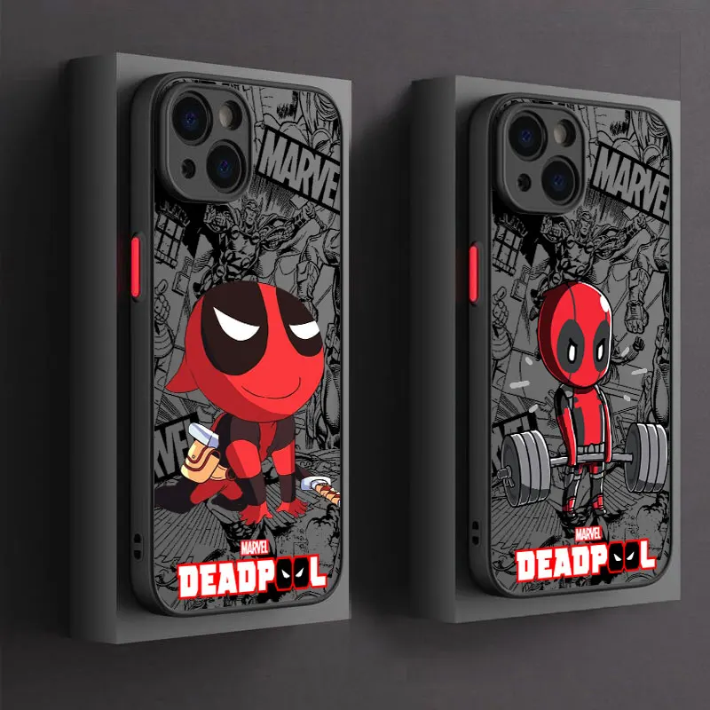 Забавный чехол для телефона Marvel Deadpool для iPhone 17, 16, 15 Pro Max, 14, 13, 12, 11 Pro Max, 16e, 17e, Air, XS, X, 7, 8 Plus, противоударный чехол