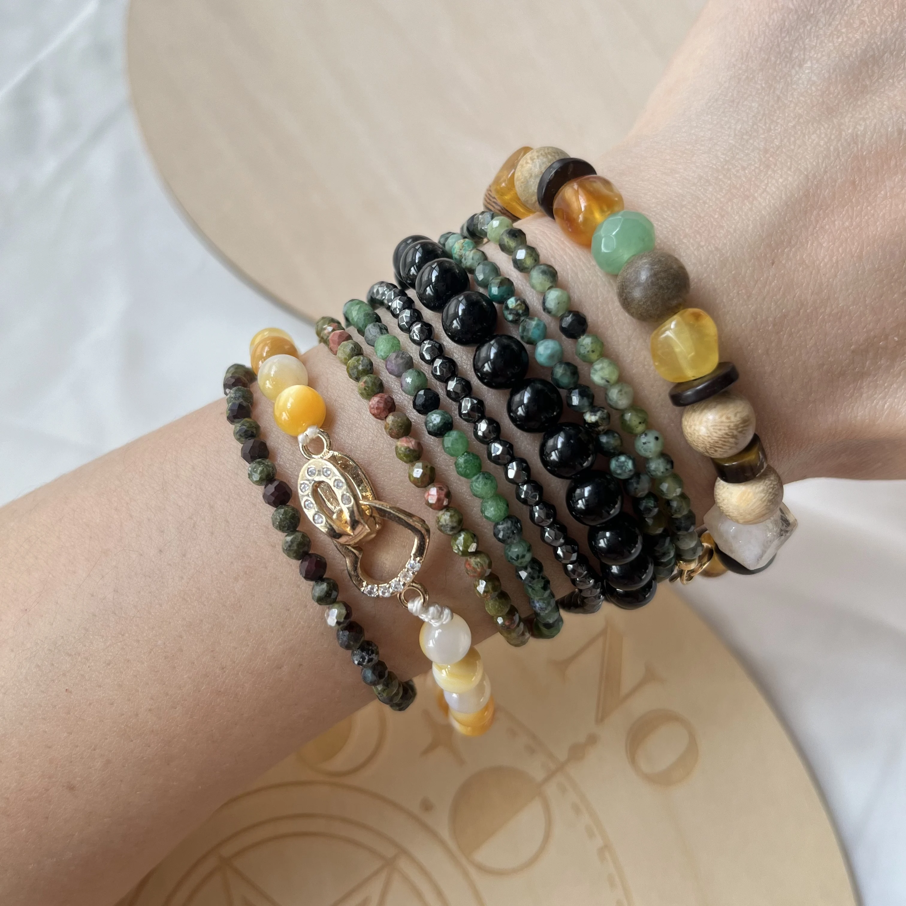 Natural Ruby Zoisite Bracelet Faceted Green Beads with Red Sparkle Dainty Unisex Jewelry for Men Women Adjustable Free Shipping #2