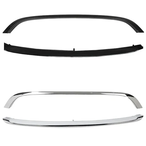 Imagen 2 del producto 1/2 Uds. Tira embellecedora de parrilla de parachoques delantero de coche cromado/negro embellecedor de rejilla de parachoques para BMW MINI cobre R55 R56 R57 2007-2015