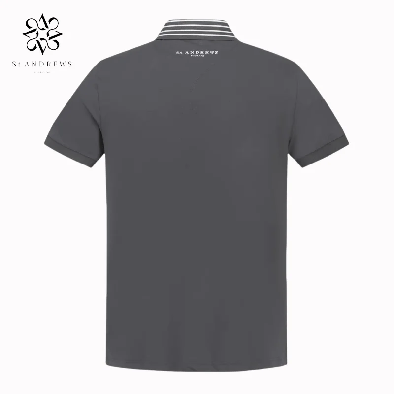 ST ANDREWS 2024 nueva ropa de Golf para hombres Casual transpirable versátil solapa Polo de manga corta