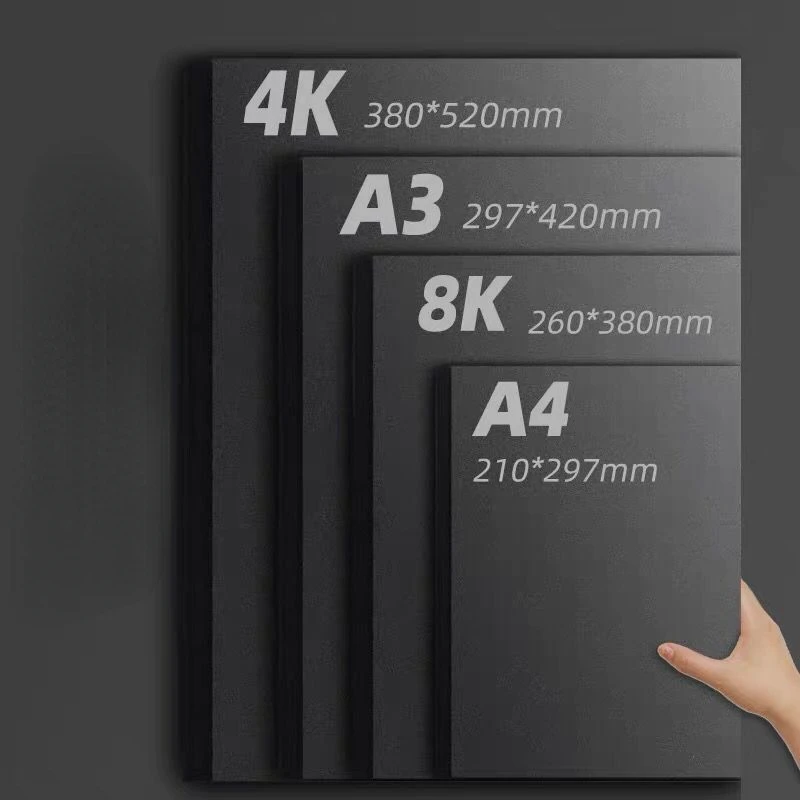 High quality 50pcs A3 /A4 black cardboard paper manual cardboard paper Album jams cardboard paper free shipping