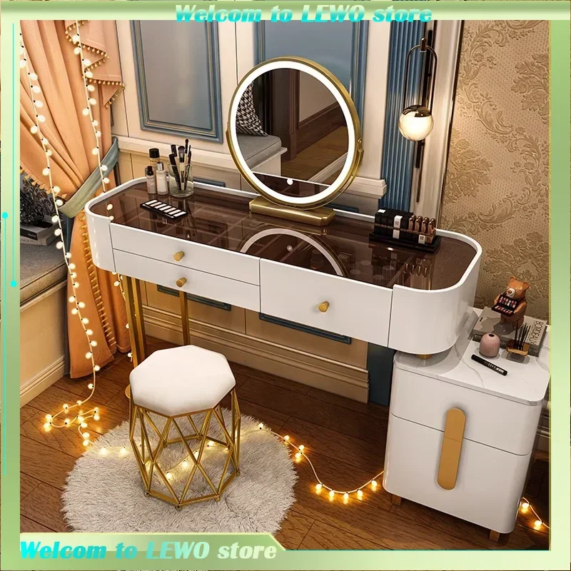 

Multifunctional Salon Dressing Table Mirror Chair Bedroom Charm Dressing Table Bedroom Luxury Penteadeira Furniture Makeup