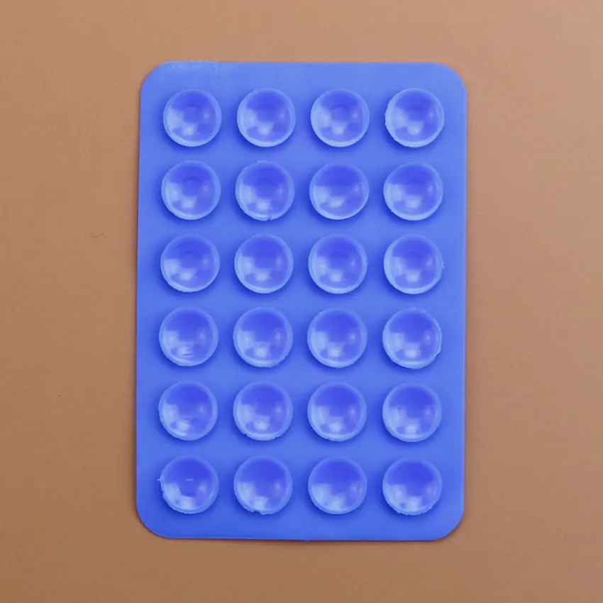 2/5pcs Double Side Silicone Pad For Mobile Phone Fixture Suction Cup Backed Adhesive Silicone Rubber Sucker Pad For Fixed Pad