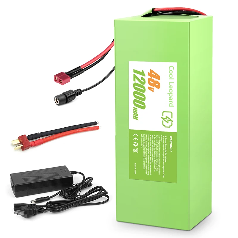 High Capacity Power E-bike 13S4P 48V 12Ah Lithium Ion Battery Pack,for Electric Bicycle Bike 18650 Li-ion Battery Built-in BMS