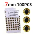 100 piezas doradas de 7 mm