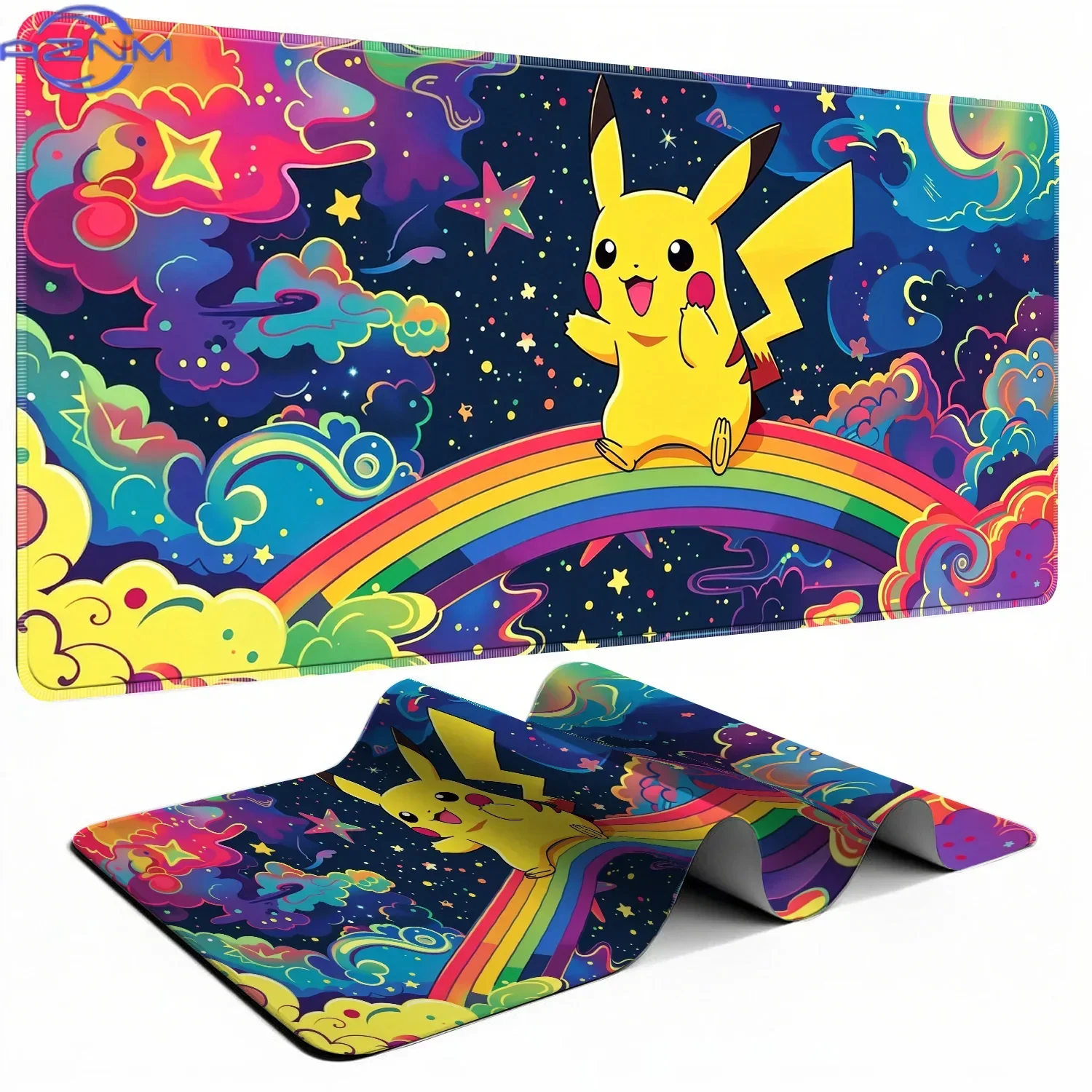 Kawaii Anime Pikachu Extended Mousepad Soft Rubber Waterproof Desk Pad Gaming Laptop Mat Home Office Accessories