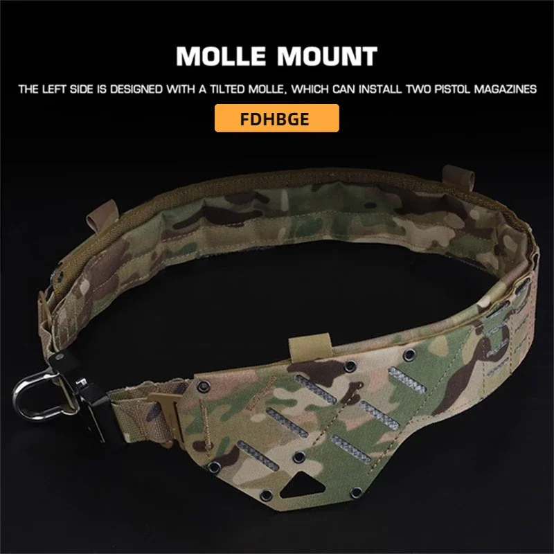 FDHBGE Tactical Belt Quick Release Hunting Waistbands CS Shooting Combat Man Outdoor Hiking Molle System Paintball Accessories