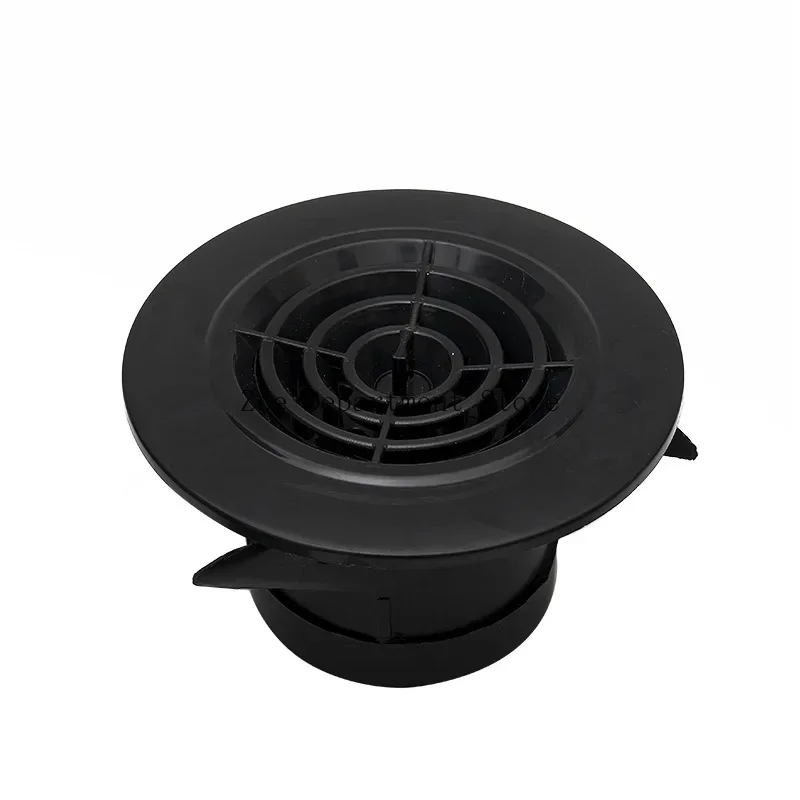 Couvercle de grille d'aération rond en plastique ABS noir, diffuseur de tuyau de ventilation, montage mural au plafond, 1 pièce, 3 ", 4", 5 ", 6", 8"