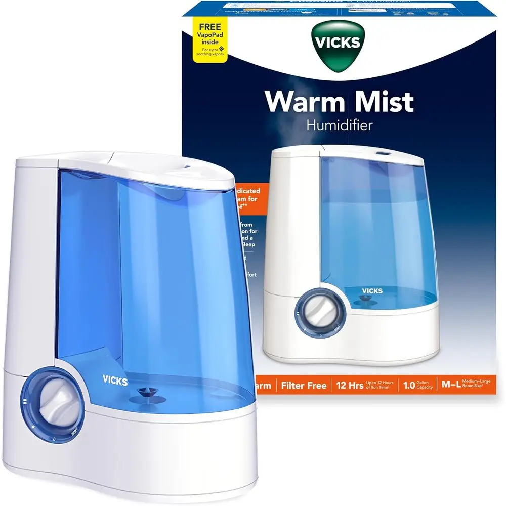 

Warm Mist Huiier ilter‑ree 1 Gal Tank, Auto Shut‑O, Night Light, Vaad and VapoSteam Compatible
