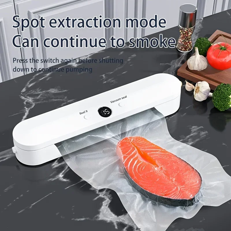 Vacuum Sealer Machine With Digital Display, Food Vacuum Sealer Automatic Air Sealing System For Food Storage Dry Food Modes