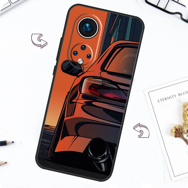 JDM Drift Car S13 S14 S15 Case For Huawei P30 P20 P40 Lite P50 Pro P Smart 2021 Nova 5T Honor X8 X9 50 70 80 Cover image 3