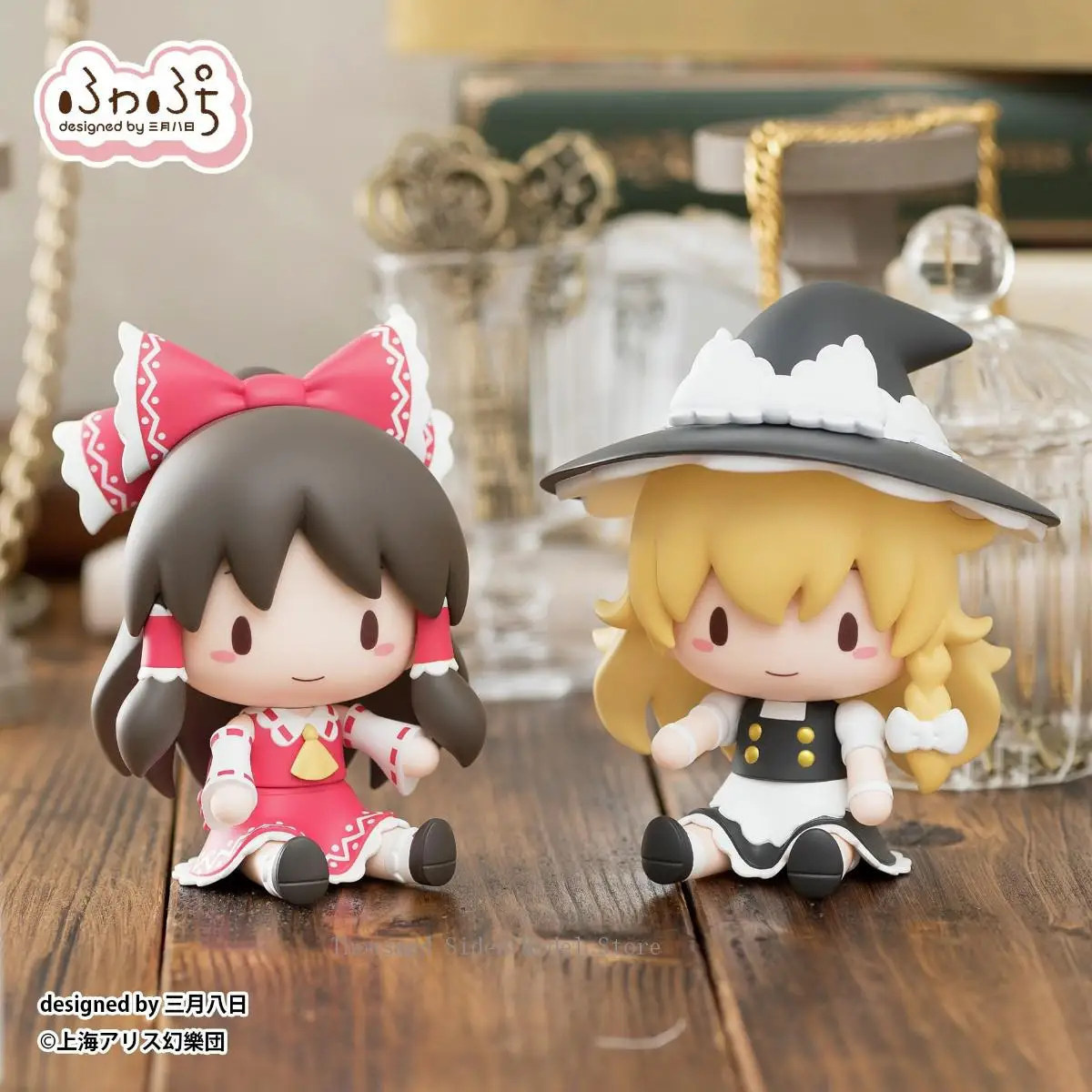 

Original S-FIRE Fuwa Petit Touhou Project Hakurei Reimu Kirisame Marisa Q-version Doll 8Cm Kawaii Anime Model Toys Child Gift