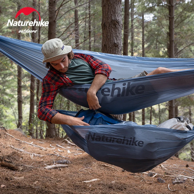 Naturehike Mini Single Hammock 265g Portable Breathable Tear Resistant Bearing 150kg Hiking Camping Nylon Hammock Break Swing