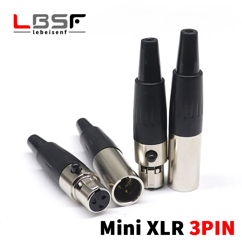 3pin Mini XLR Aviation Connector, Female Socket, Zinc Alloy+copper pins , for MIC Microphone Audio Video Connecting