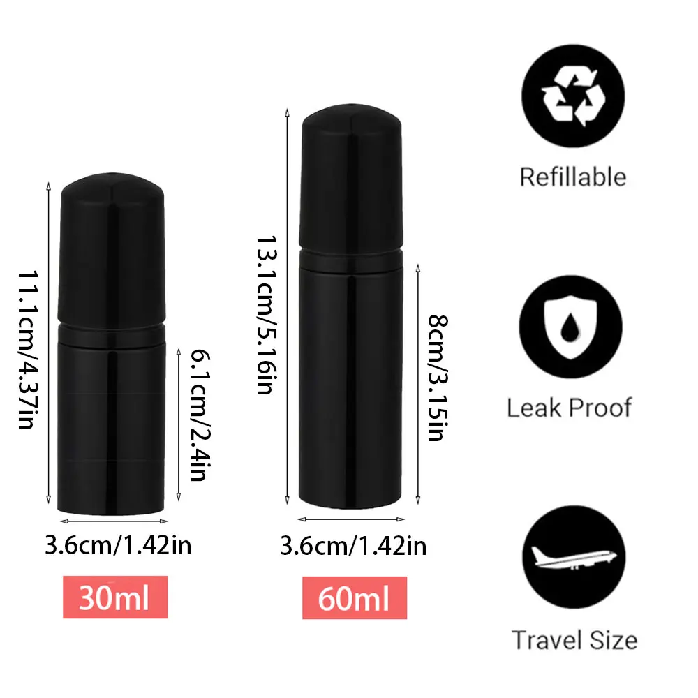 ขวดปั๊มโฟมพลาสติกเปล่า 10/30/60 ชิ้น ขนาด 30/60 มล. สำหรับเครื่องสำอาง ขวดแบ่งบรรจุภัณฑ์ น้ำยาฆ่าเชื้อแบบมูส ใช้ซ้ำได้ อุปกรณ์ดูแลผิว