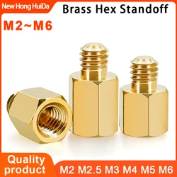 Wholesale Brass Hex Motherboard Standoff Male to Female Board Rack Stud Spacing Screw Metric Thread Spacer Bolts M2M2.5M3M4M5M6