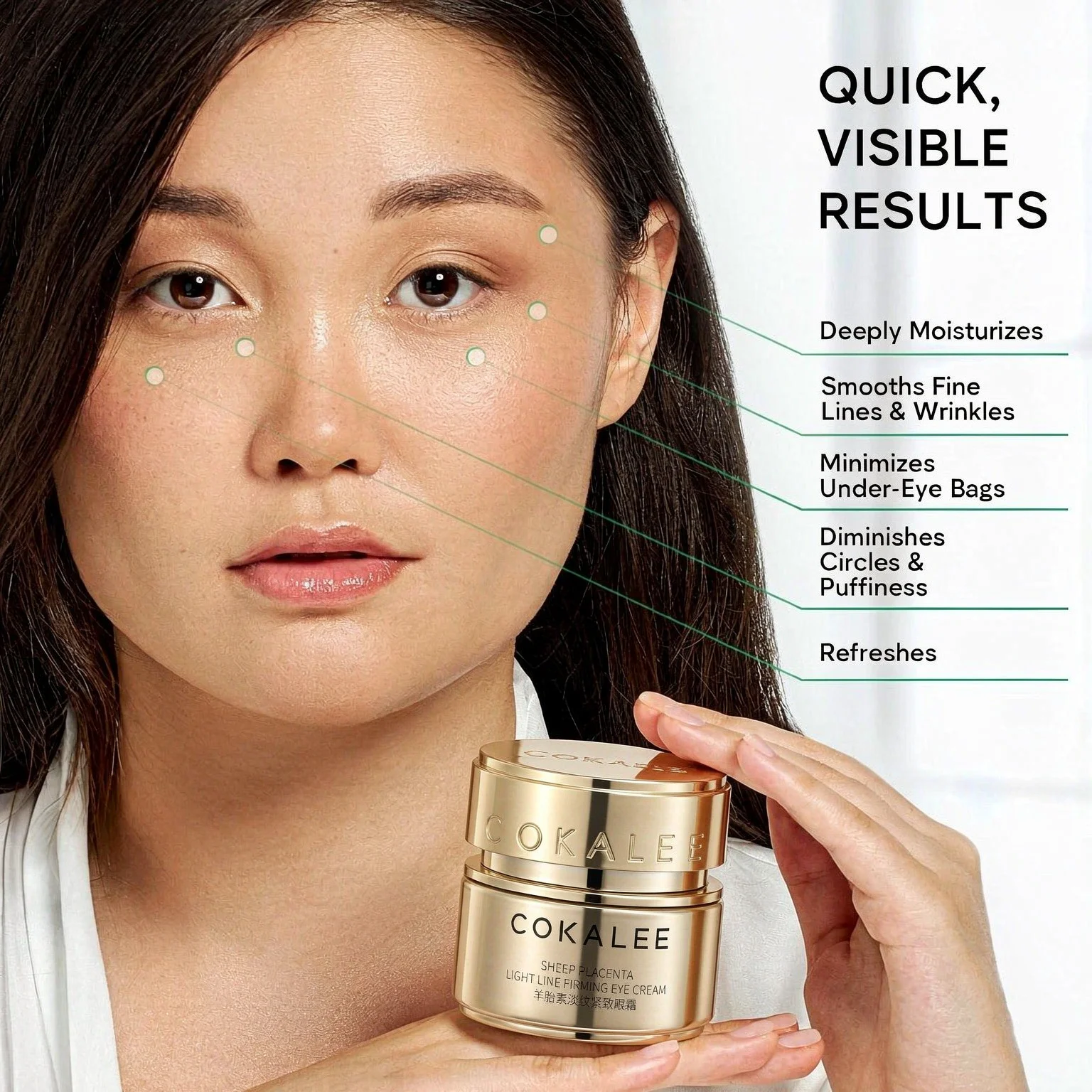 Crema de ojos con extracto de - Placenta Extract Serum reseña y precio