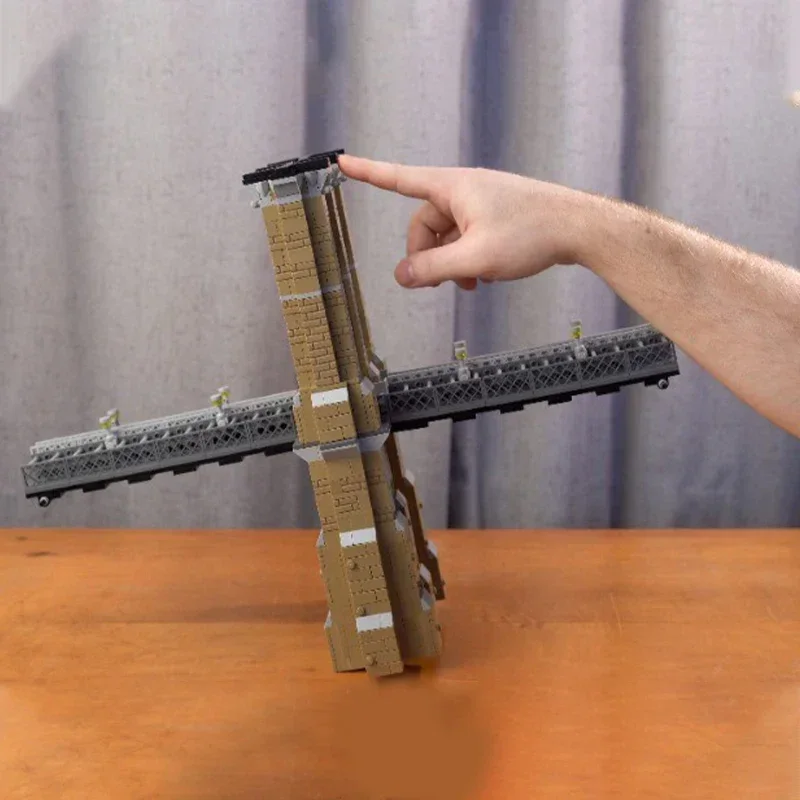 Cidade rua vista modelo moc tijolos de construção a ponte de brooklyn tecnologia blocos modulares presentes brinquedos natal diy conjuntos montagem