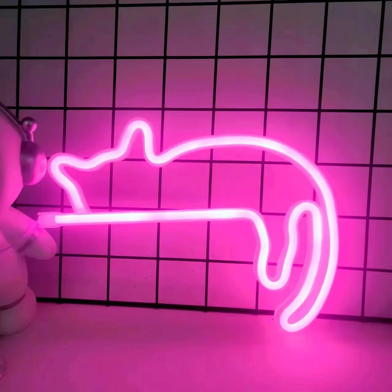 猫ネオンサイン 壁装飾用 LEDライトアップサイン装飾 ペットストア