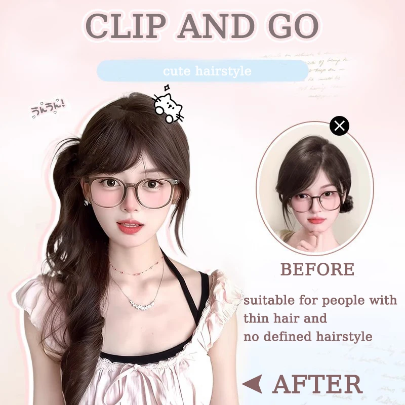 باروكة شعر صناعية متموجة على شكل ذيل حصان مع مشبك مخلب بطول 18 بوصة وصلات ذيل حصان مموجة قطعة شعر للفتيات تصفيفة شعر لطيفة للاستخدام