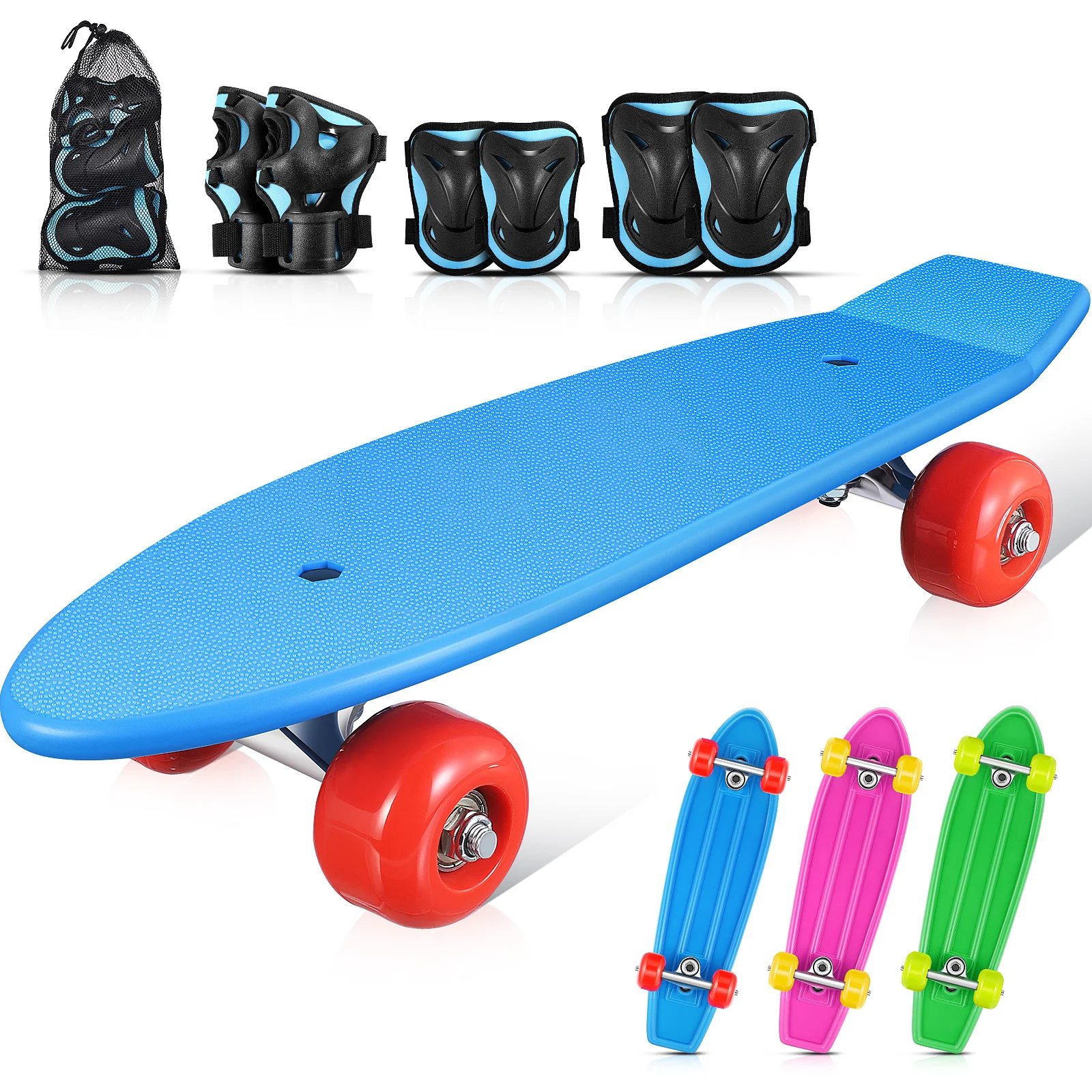 Skateboard Street Skateboard Complete Longboard Skateboard Elbow Pads for Boys Girls Beginners