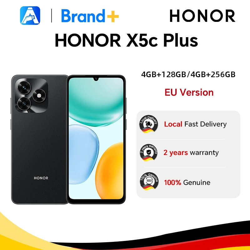 HONOR X5c Plus 4G, version europ�enne, smartphone 4G, appareil photo principal 50MP, batterie 5260 mAh, processeur MTK Octa-core, �cran LCD 6,74 pouces