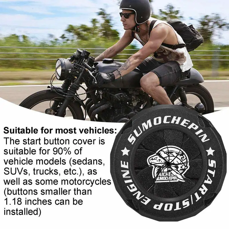 Start Stop Button Cover Anti-Scratch Car Start Engine Protector Auto Switches Caps Zinc Alloy Ignition Button Protector
