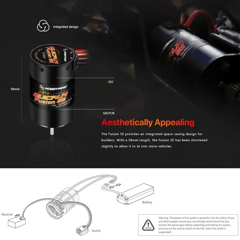 Hobbywing QuicRun Fusion SE Brushless Sensored Waterproof Motor 1200KV 1800KV 1/10 RC Rock Crawler Car