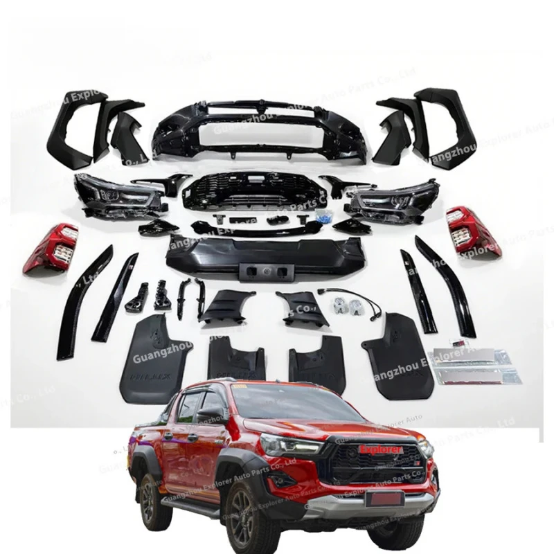 

Factory GR Sport Body Kit Hilux Rocco 2016-2024 Upgrade Accessories, Full Conversion Kit with No-Cut Installation