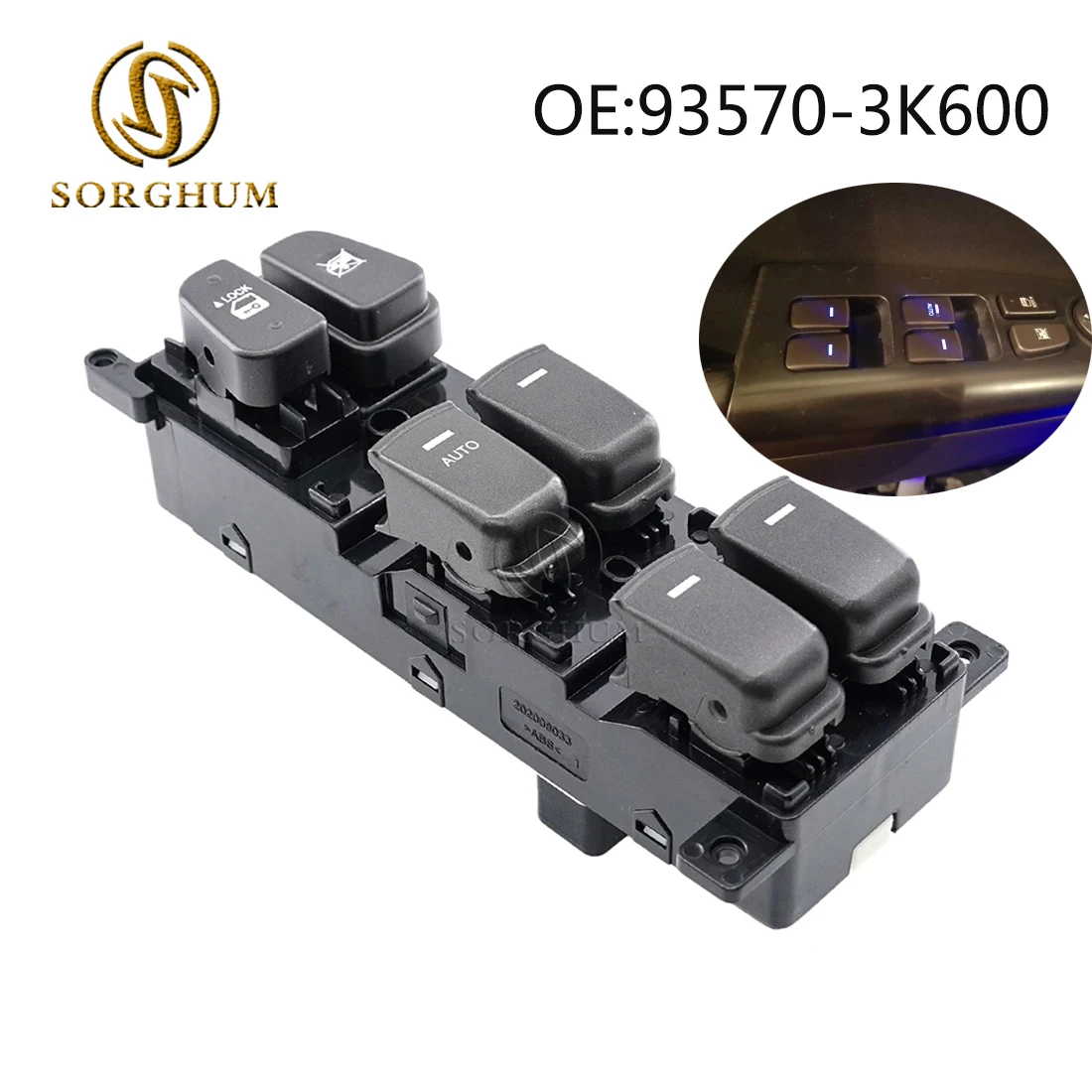 

Sorghum Free Shipping Power Master Window Switch Button Electric Regulator For Hyundai Sonata 2008-2010 935703K600 93570-3K600