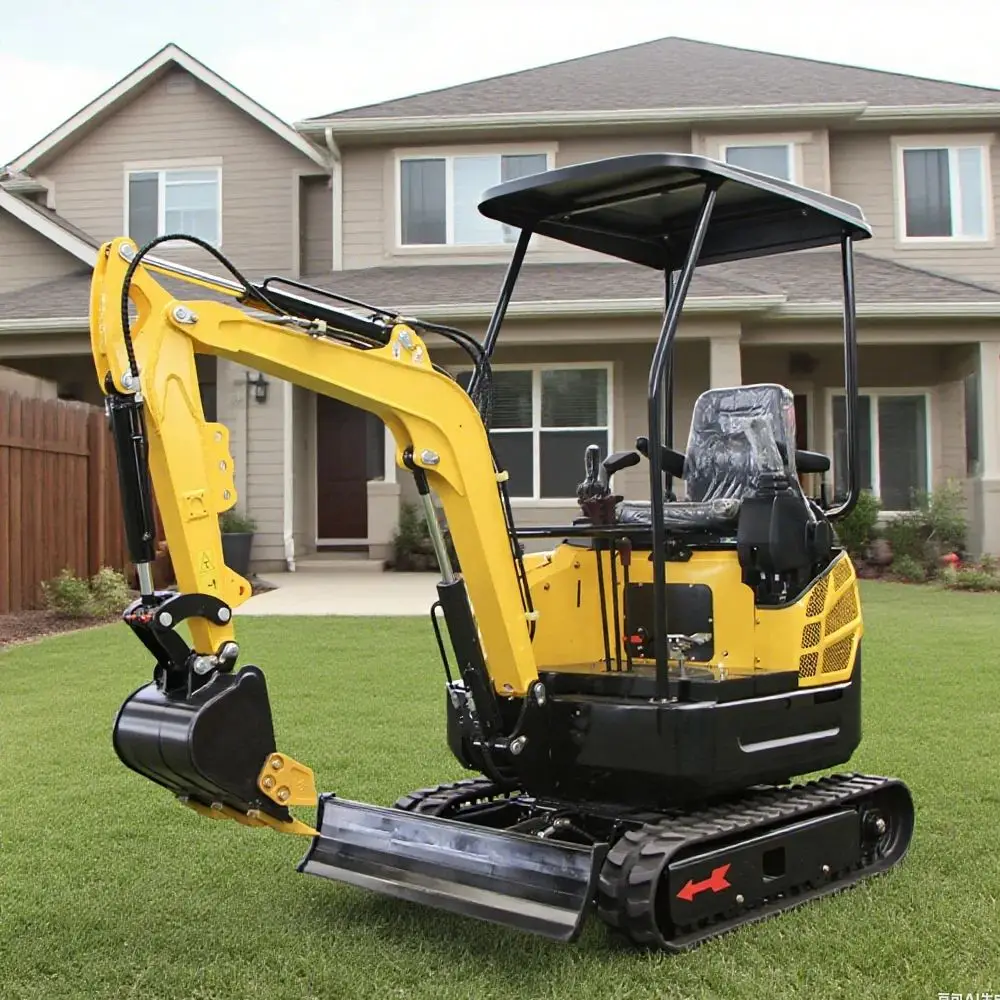

Diesel Hydraulic Mini Excavator 1.5 Ton Crawler Excavator With Attachments Home Use Small Digger Customized Fast Delivery