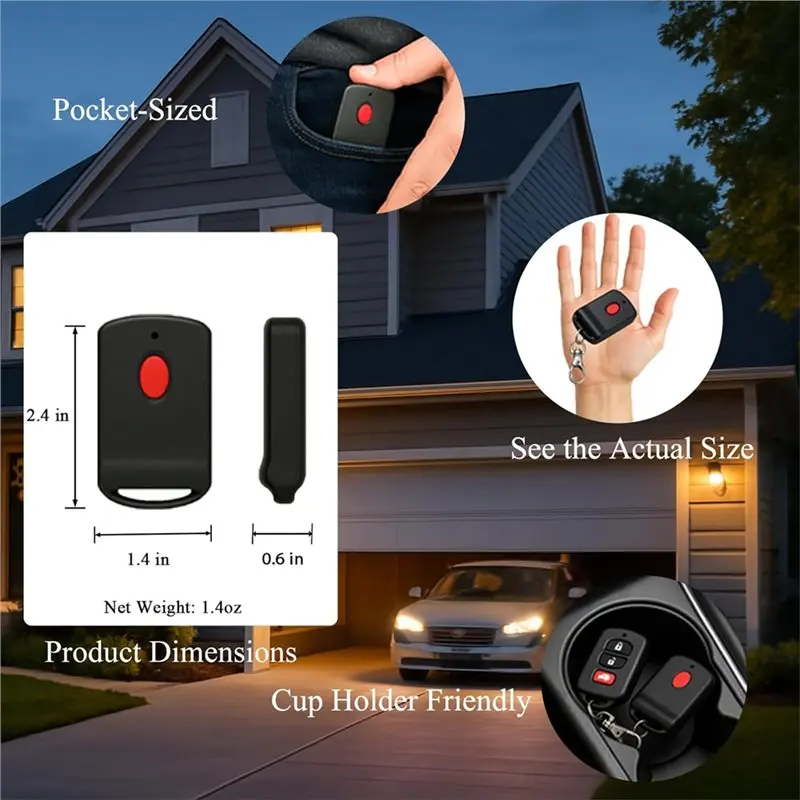 Feb.Garage Gate Door Opener Replacement Remote Control 300Mhz 10 Dip Switch 2Pcs For Linear Multicode Models 3089, 3070, 308911