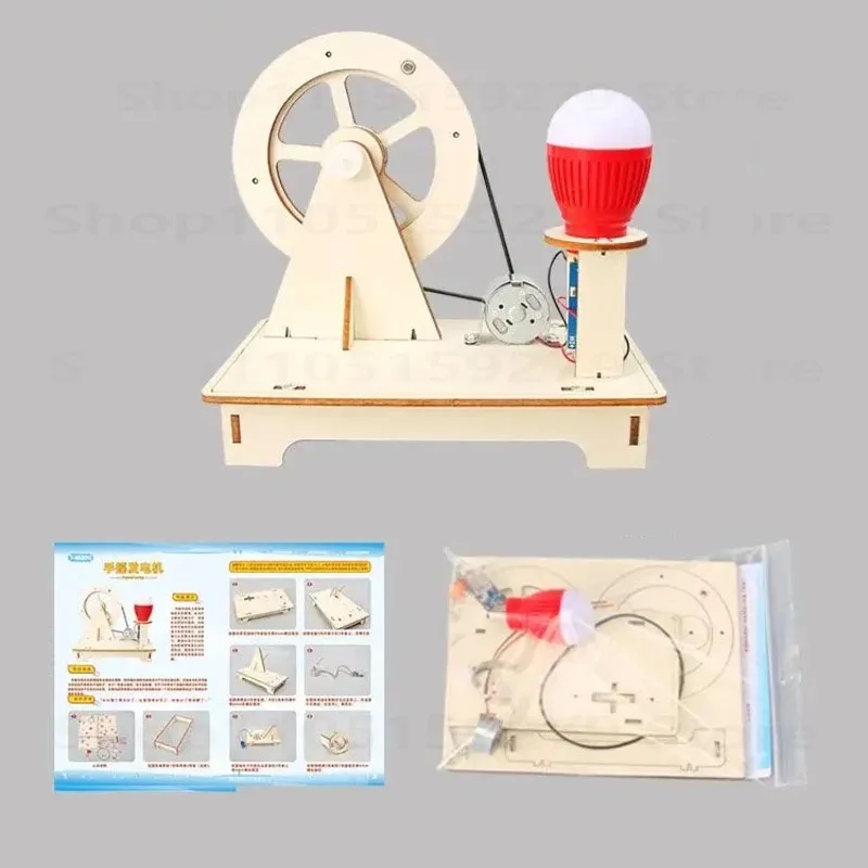 /2026new product projector，Hand-cranked Generator Student Science and Technology Children's Handmade Diy Material Random Color